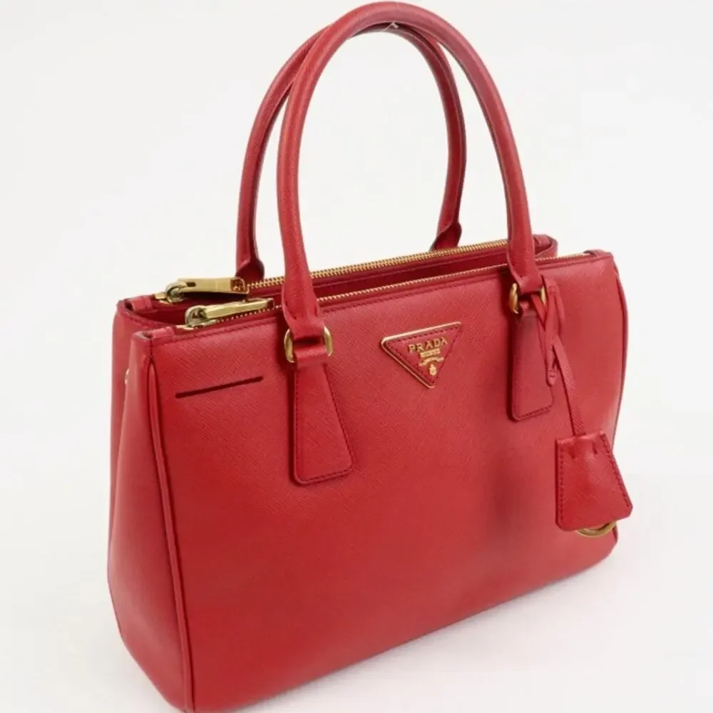 💎✨HOT BUY✨💎Authentic PRADA Triangle Logo Saffiano Leather Galleria - Picture 4 of 15